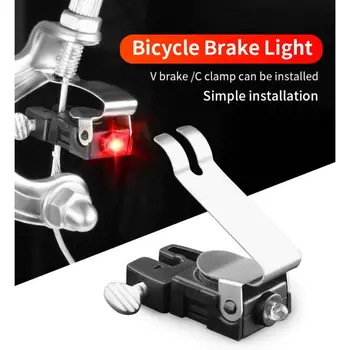 4PCS אופניים בלם מתג אורות עמיד למים רכיבה על אופניים אור הר אחורי האופניים בטוח נורת אזהרה בלם LED מנורת אביזרים