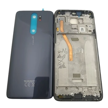 מלא דיור Xiaomi Redmi הערה 8 Pro התיכון מסגרת זכוכית+ מכסה הסוללה הדלת חלקי חילוף