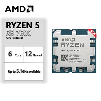 AMD Ryzen 5 7600 R5 7600 המעבד 3.8 GHz 6-Core 12-חוט המעבד 5NM L3=32M שקע AM5 （לא קריר）