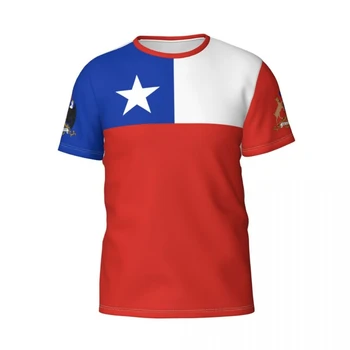 שם מותאם אישית מספר צ 'ילה הדגל, הסמל 3D חולצות לגברים, נשים טיז' רזי צוות בגדים כדורגל, אוהדי כדורגל מתנה חולצה