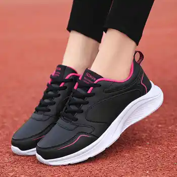 נשים חורף נעלי ספורט עיבוי נעלי ריצה לנשים ללא שרוכים ספורט אדומה אוויר נעלי נשים נעלי ספורט נעלי טניס