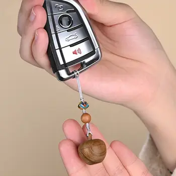 מים פינג אן פירות מתנה ליום ציצית עץ עץ מפתח שרשרת תיק התליון בסגנון סיני מחזיק מפתחות המכונית מפתחות